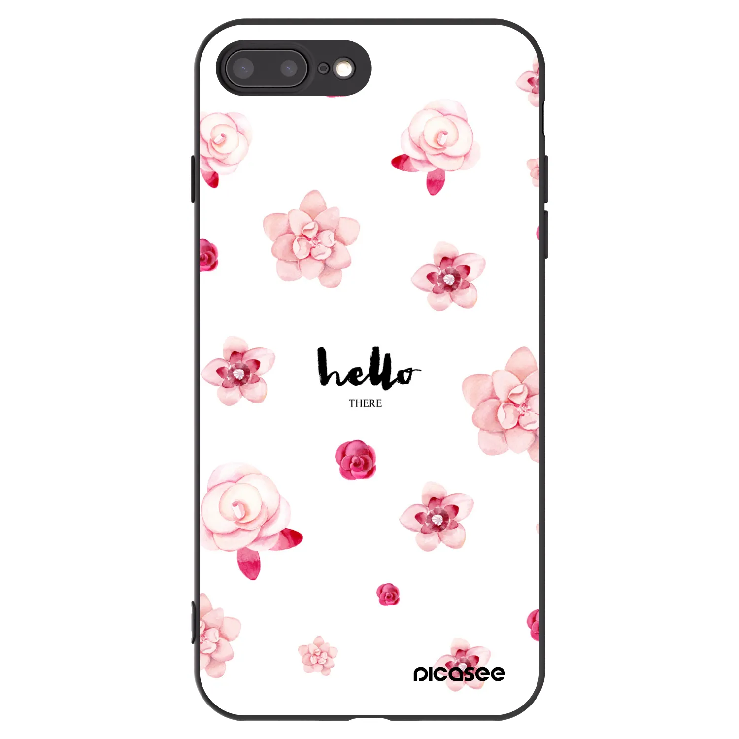 Picasee fekete szilikon tok az alábbi mobiltelefonokra Apple iPhone 8 Plus - Hello there