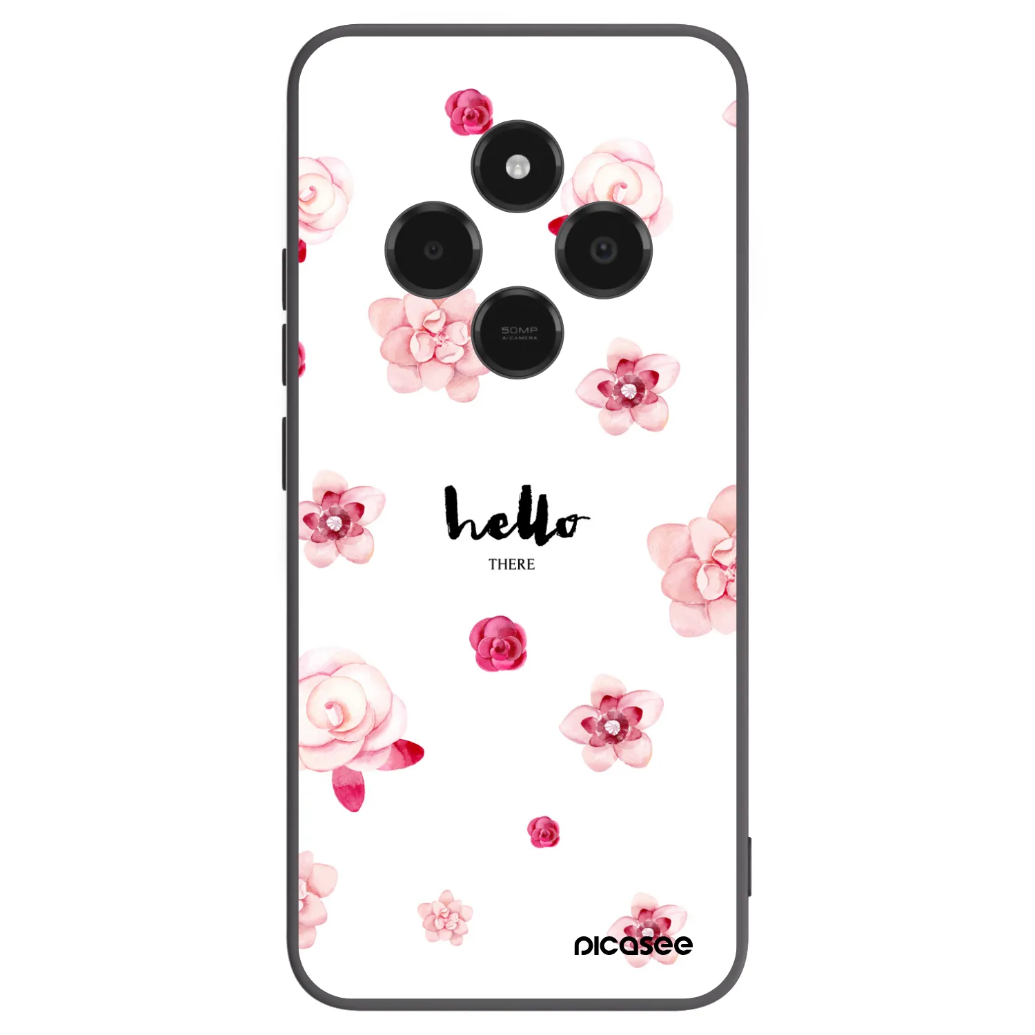 Picasee fekete szilikon tok az alábbi mobiltelefonokra Xiaomi Poco C75 - Hello there