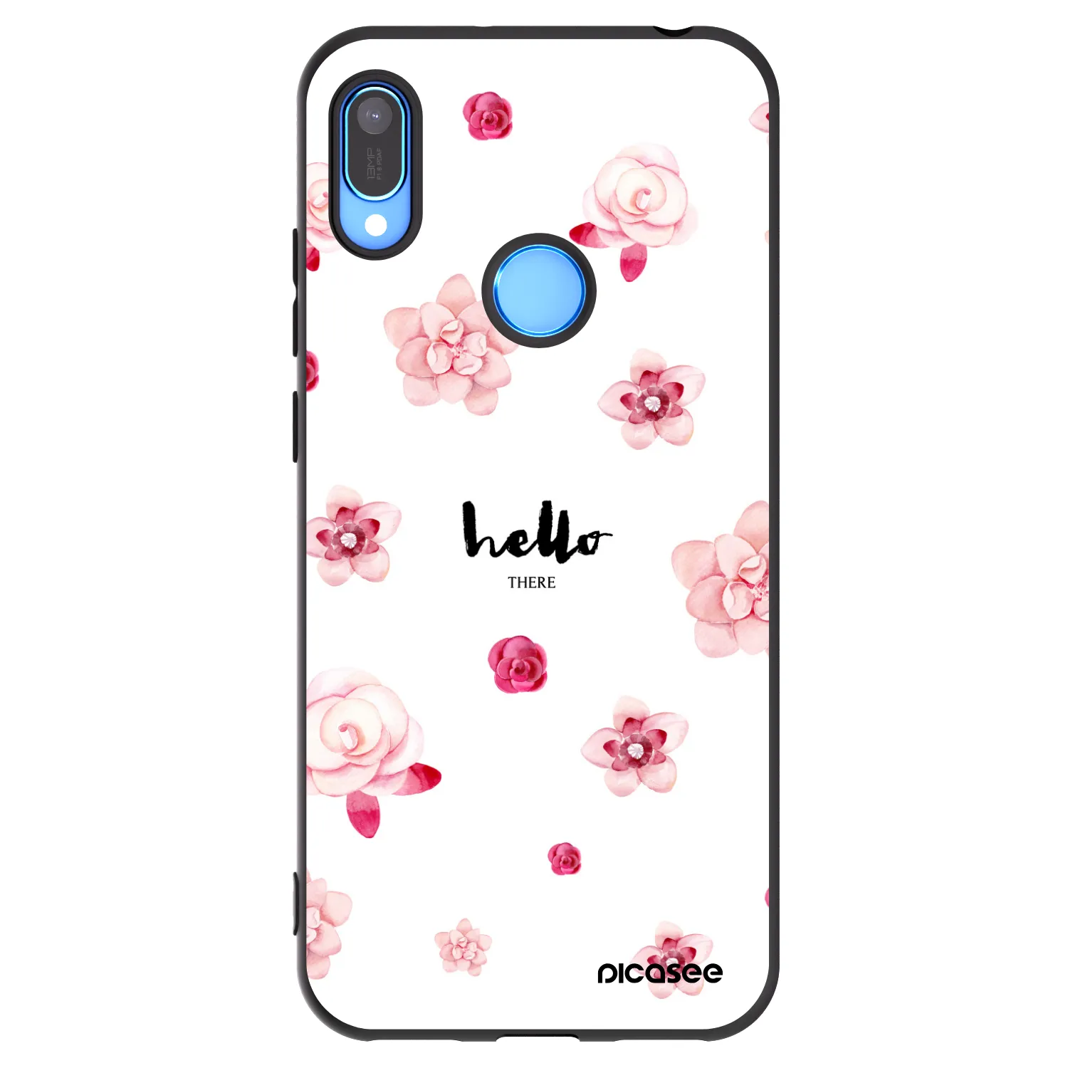 Picasee fekete szilikon tok az alábbi mobiltelefonokra Huawei Y6 2019 - Hello there