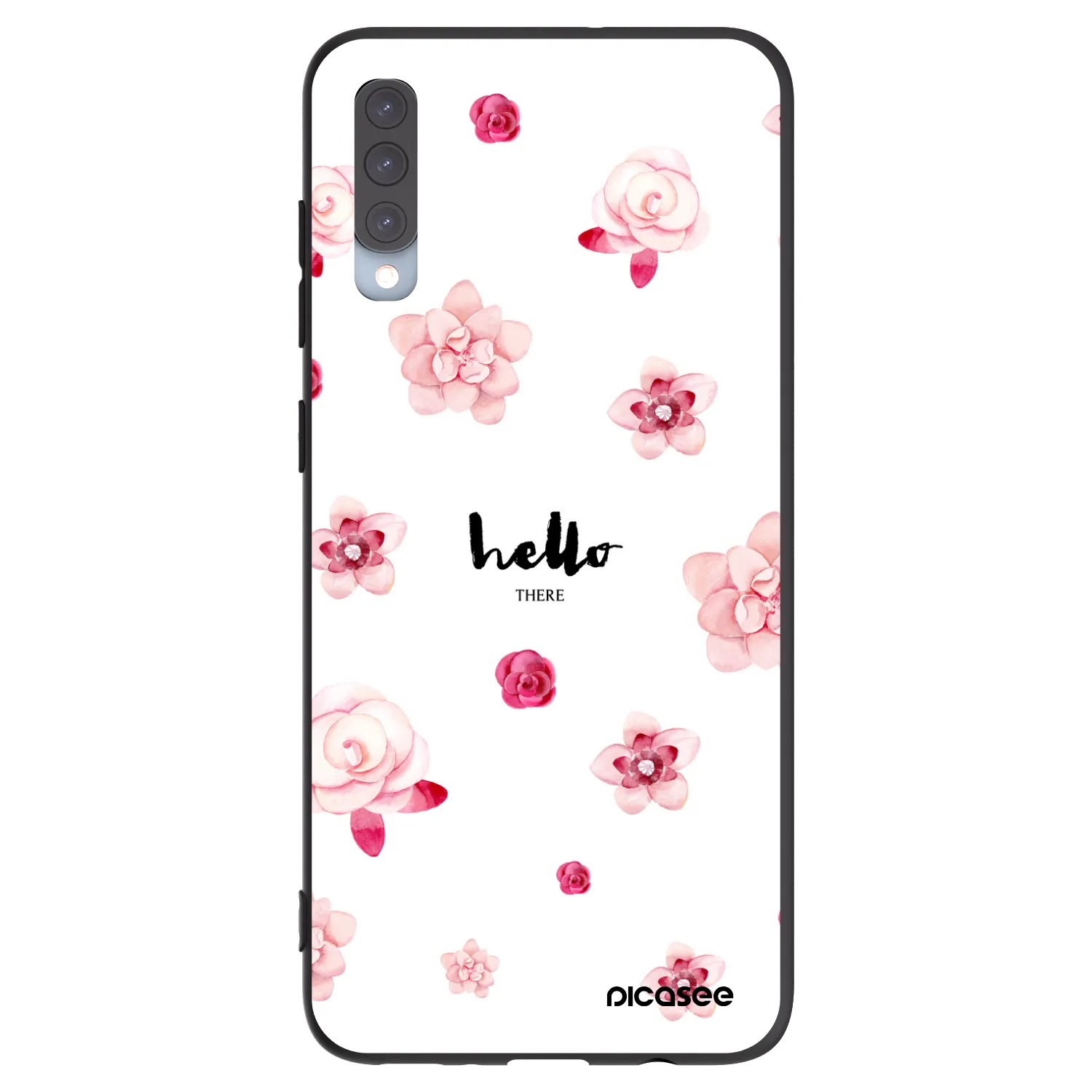Picasee fekete szilikon tok az alábbi mobiltelefonokra Samsung Galaxy A70 A705F - Hello there