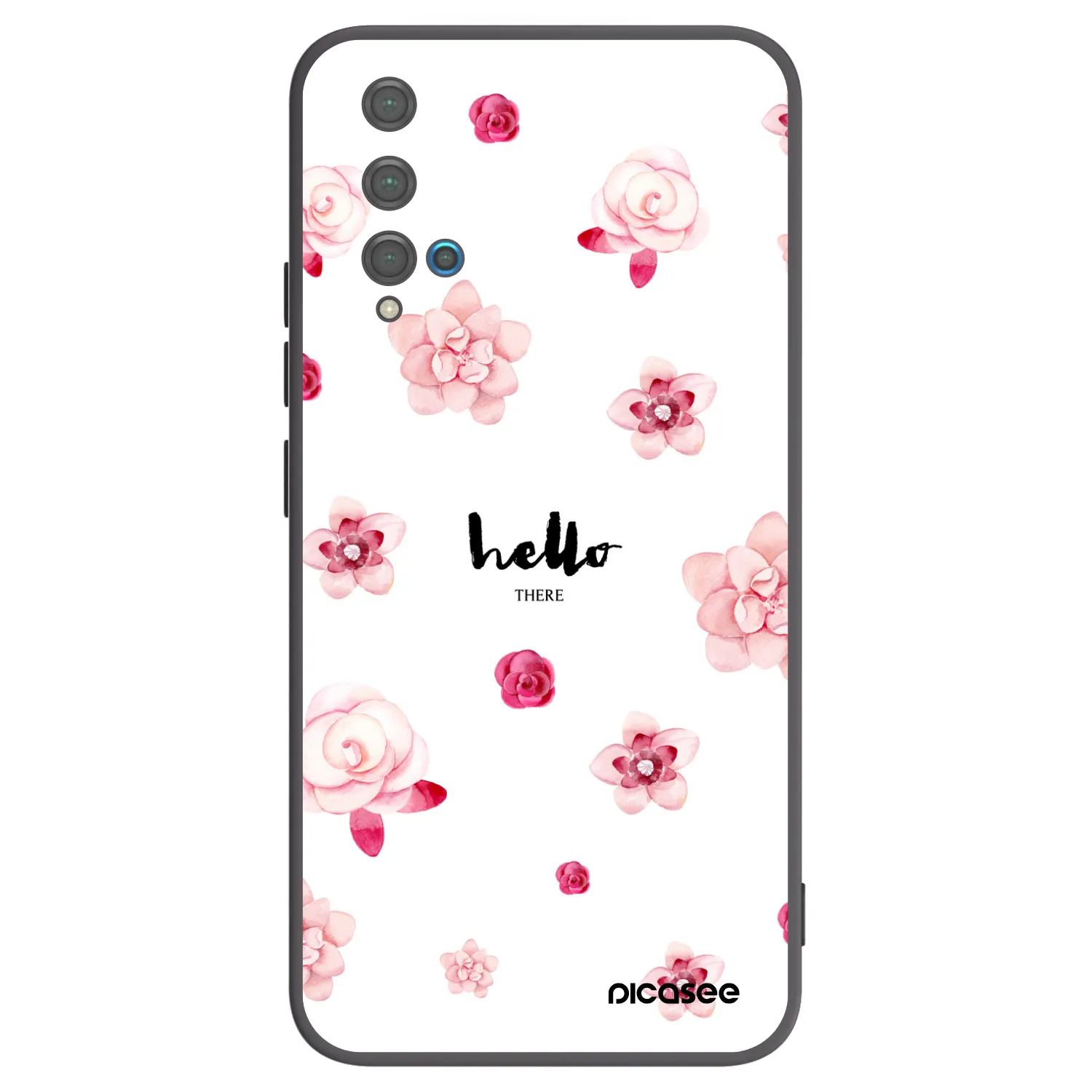 Picasee fekete szilikon tok az alábbi mobiltelefonokra Huawei Nova 5T - Hello there