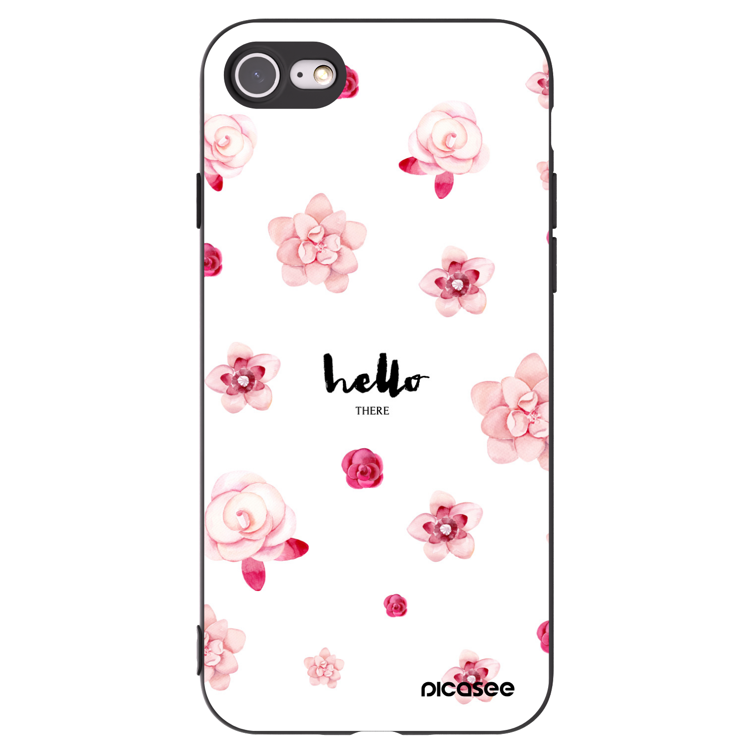 Picasee fekete szilikon tok az alábbi mobiltelefonokra Apple iPhone SE 2020 - Hello there