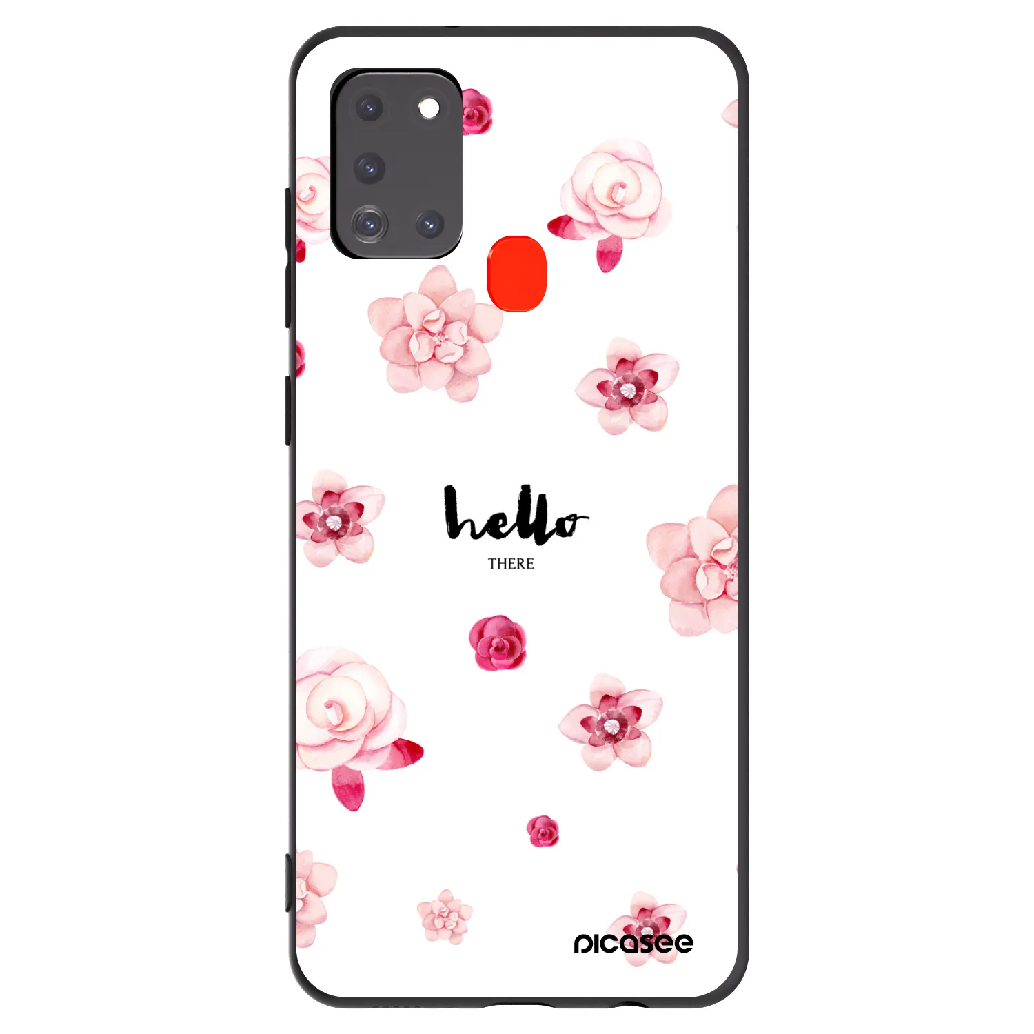 Picasee fekete szilikon tok az alábbi mobiltelefonokra Samsung Galaxy A21s - Hello there