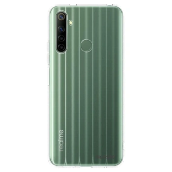 Picasee átlátszó szilikon tok az alábbi mobiltelefonokra Realme 6i - Clear