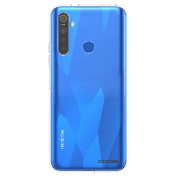 Picasee átlátszó szilikon tok az alábbi mobiltelefonokra Realme 5 - Clear