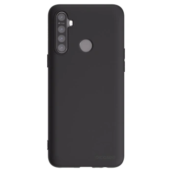 Picasee fekete szilikon tok az alábbi mobiltelefonokra Realme 5 - Clear