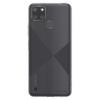 Picasee átlátszó szilikon tok az alábbi mobiltelefonokra Realme C21Y - Clear