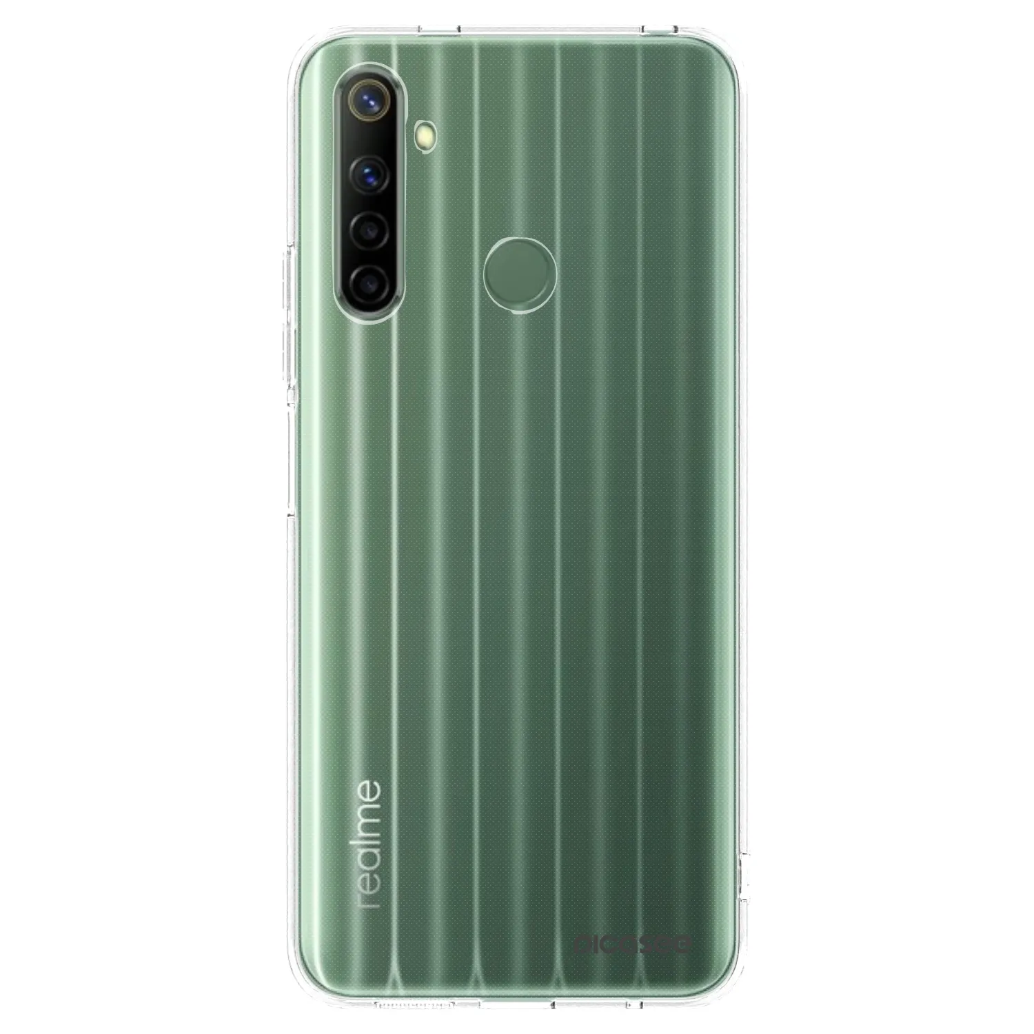 Picasee átlátszó szilikon tok az alábbi mobiltelefonokra Realme 6i - Clear