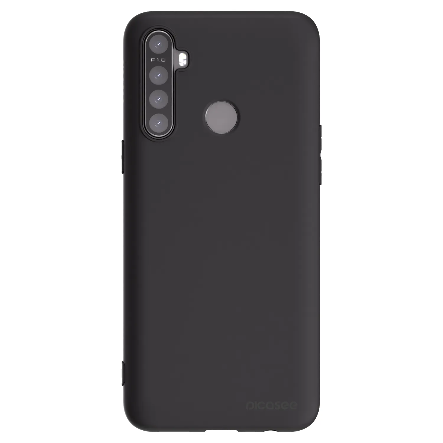 Picasee fekete szilikon tok az alábbi mobiltelefonokra Realme 5 - Clear