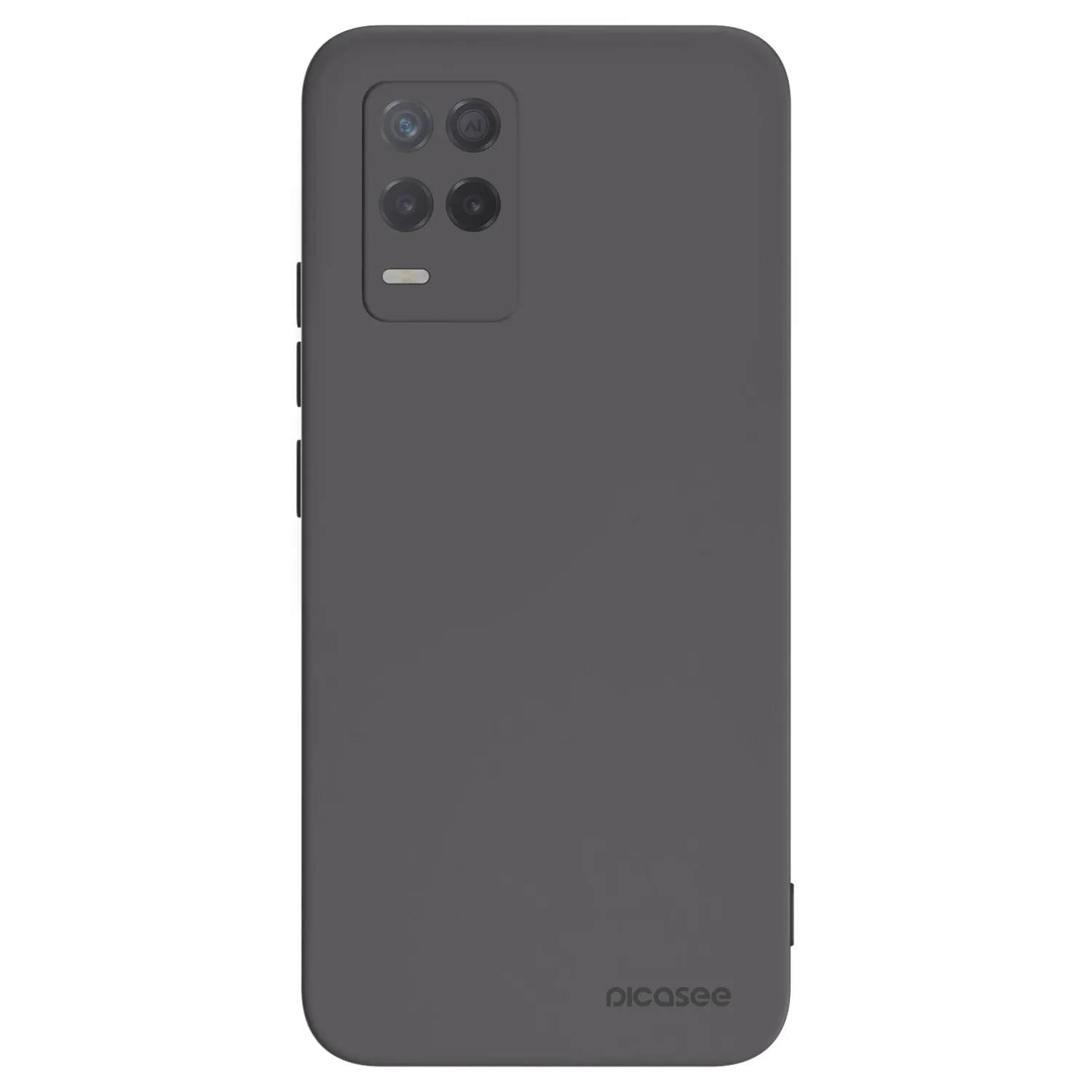 Picasee fekete szilikon tok az alábbi mobiltelefonokra Realme 8 5G - Clear