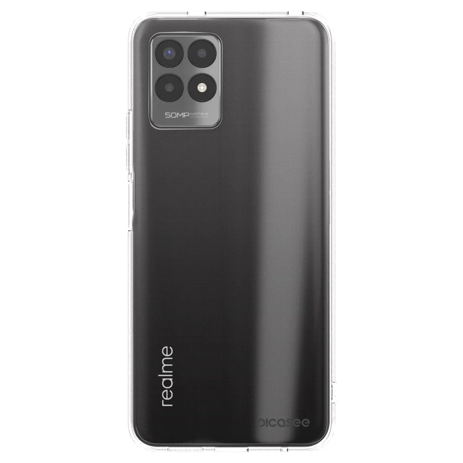 Picasee átlátszó szilikon tok az alábbi mobiltelefonokra Realme 8i - Clear