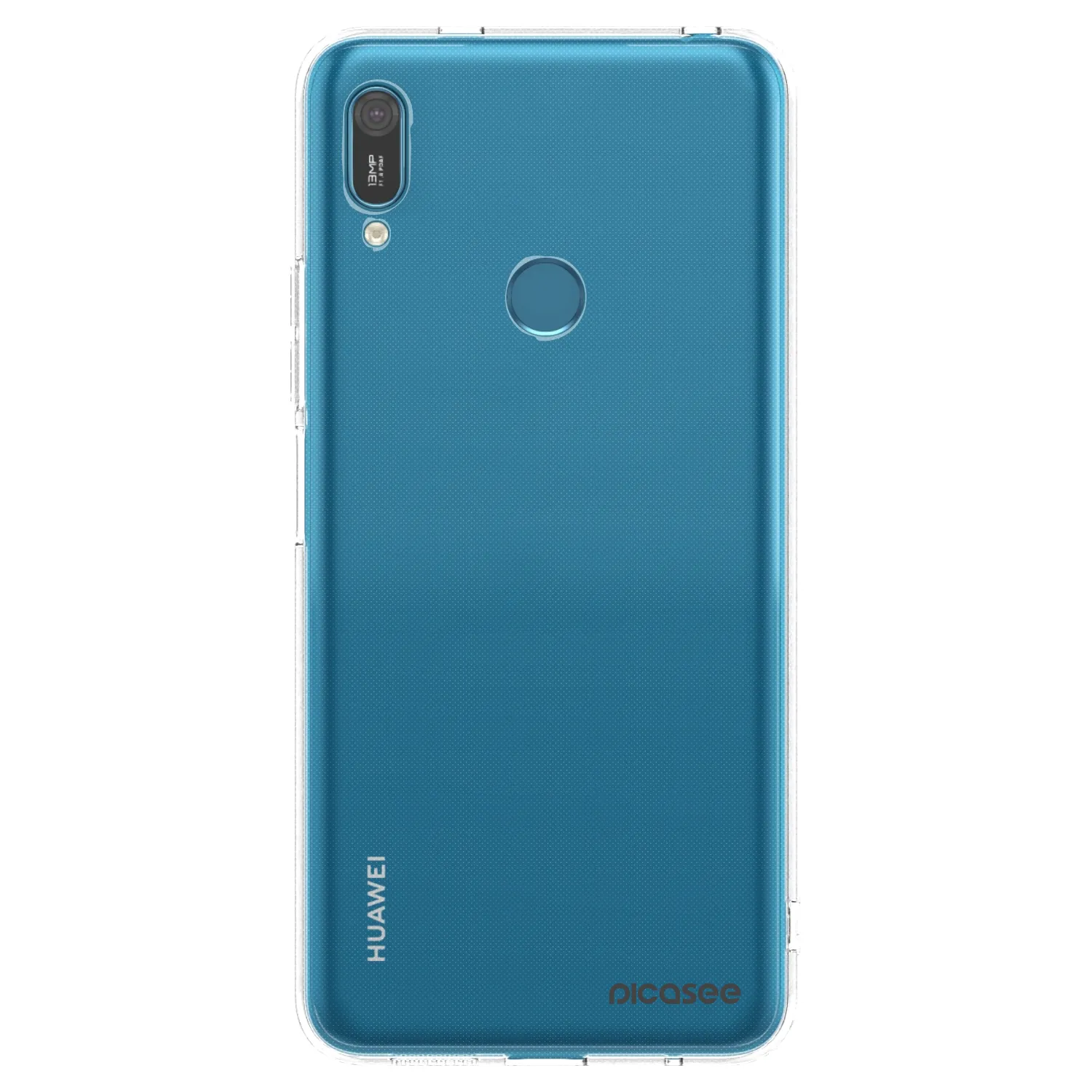 Picasee átlátszó szilikon tok az alábbi mobiltelefonokra Huawei Y7 2019 - Clear