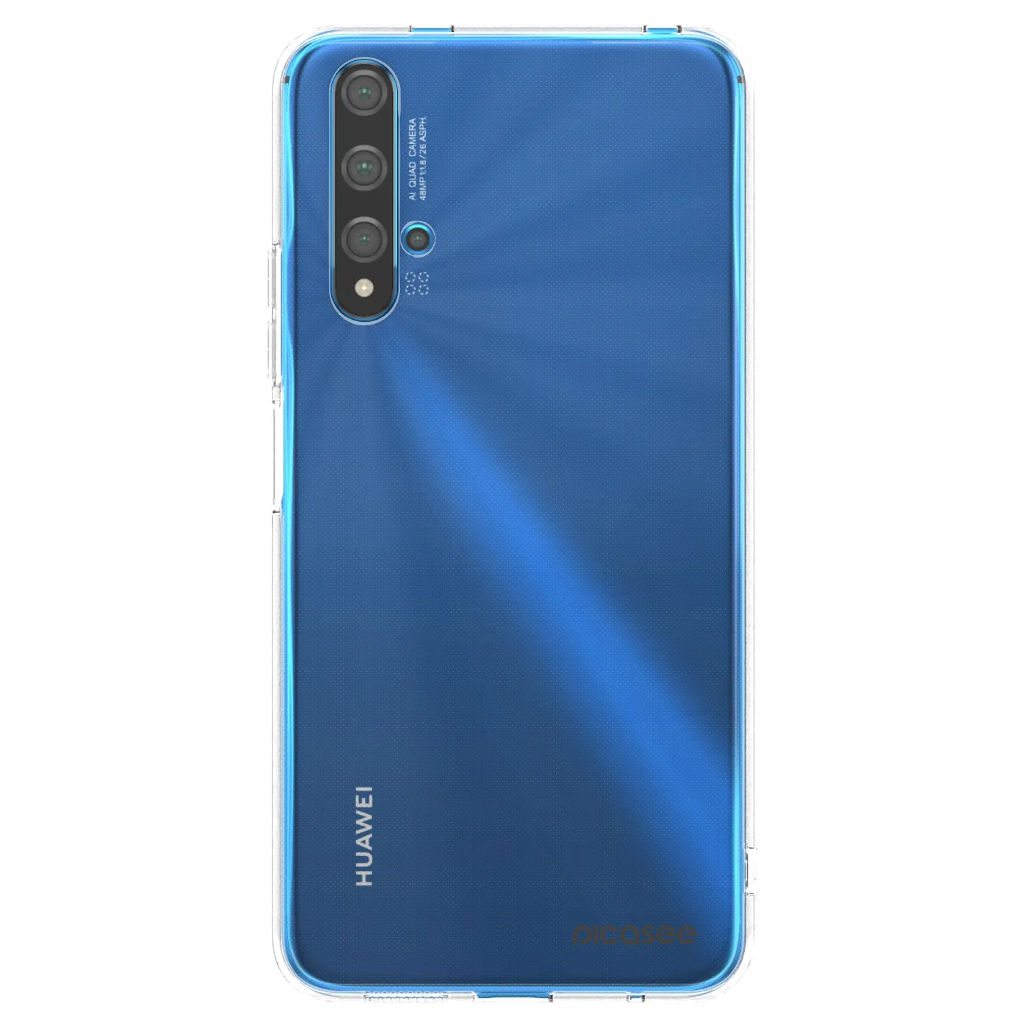 Picasee átlátszó szilikon tok az alábbi mobiltelefonokra Huawei Nova 5T - Clear