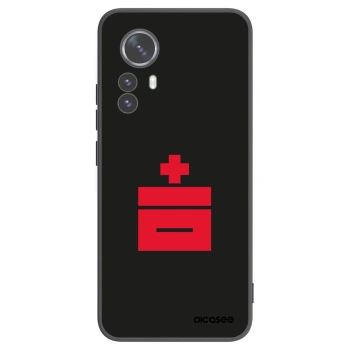 Picasee fekete szilikon tok az alábbi mobiltelefonokra Xiaomi 12 Pro - Le Plastenciaga