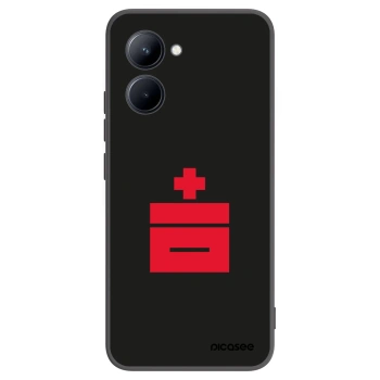 Picasee fekete szilikon tok az alábbi mobiltelefonokra Realme C33 (2023) - Le Plastenciaga