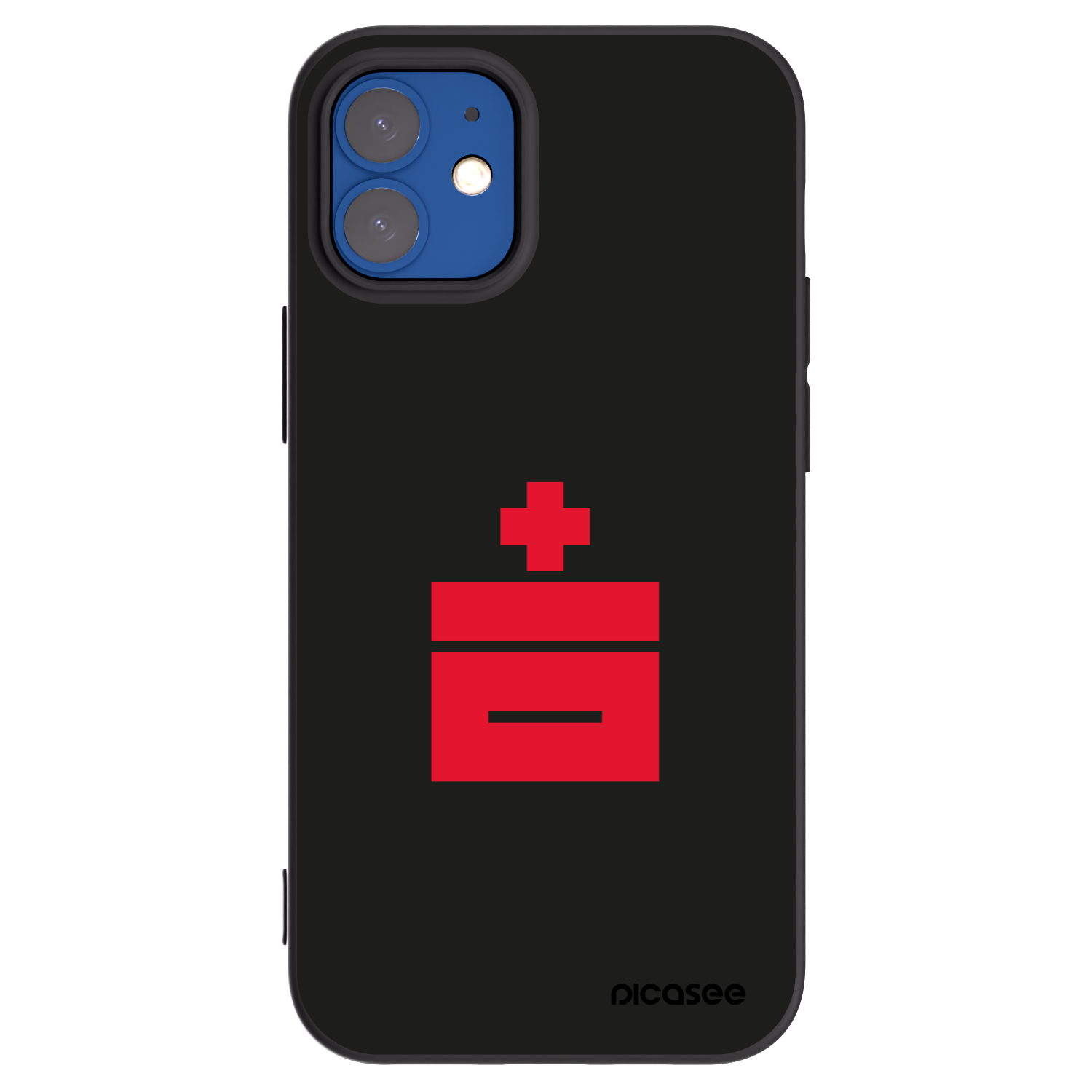Picasee fekete szilikon tok az alábbi mobiltelefonokra Apple iPhone 12 mini - Le Plastenciaga