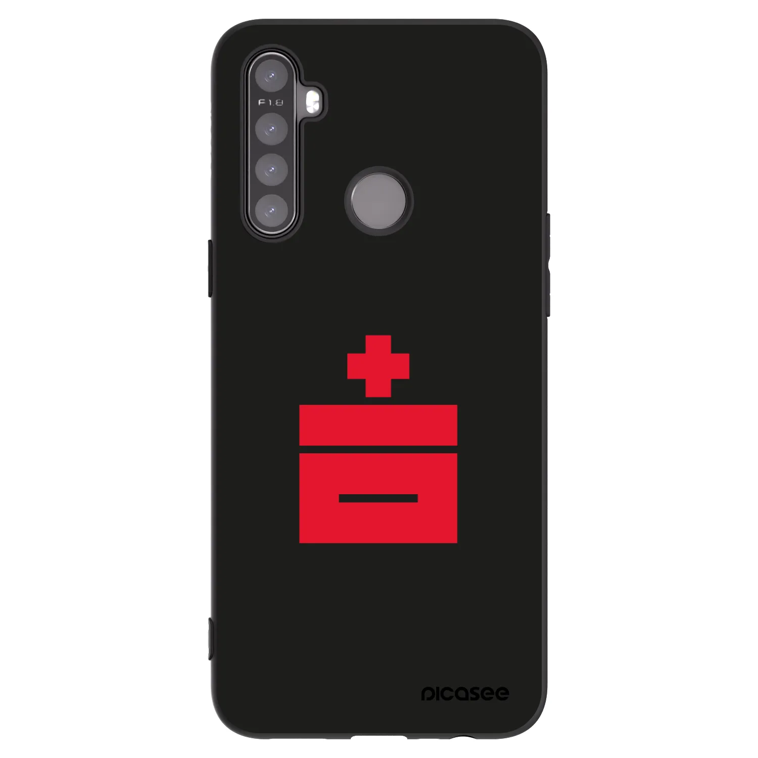 Picasee fekete szilikon tok az alábbi mobiltelefonokra Realme 5 - Le Plastenciaga