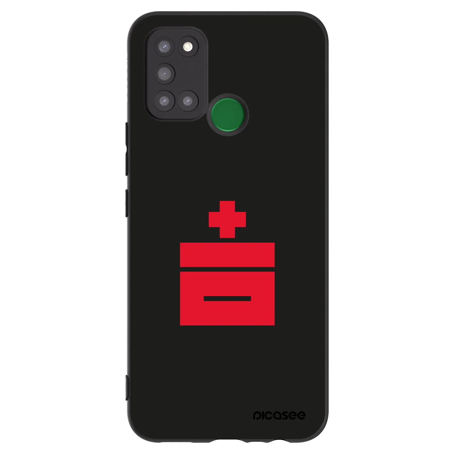Picasee fekete szilikon tok az alábbi mobiltelefonokra Realme 7i - Le Plastenciaga