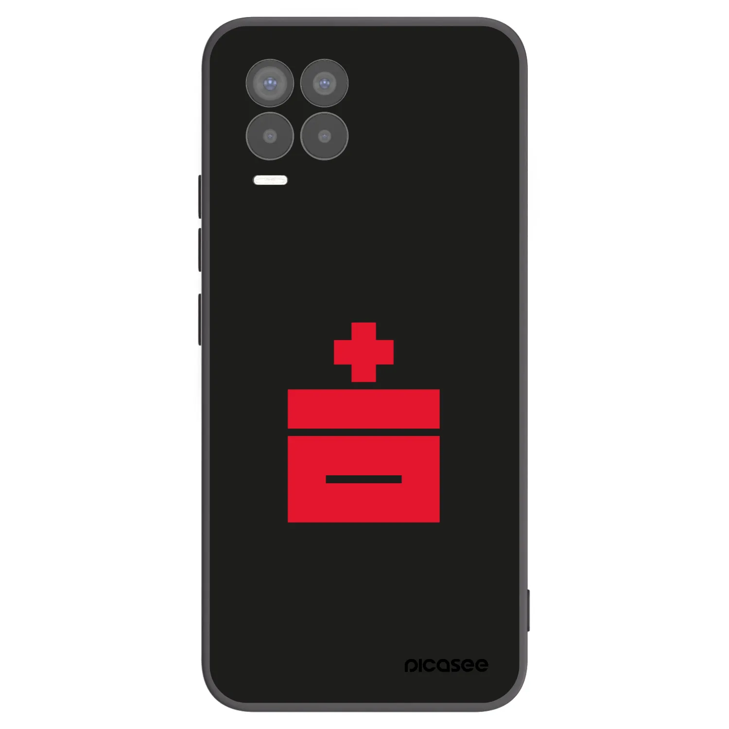Picasee fekete szilikon tok az alábbi mobiltelefonokra Realme 8 Pro - Le Plastenciaga