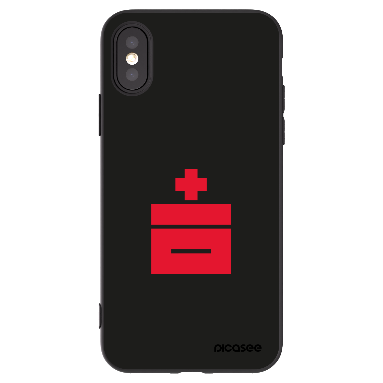 Picasee fekete szilikon tok az alábbi mobiltelefonokra Apple iPhone X/XS - Le Plastenciaga