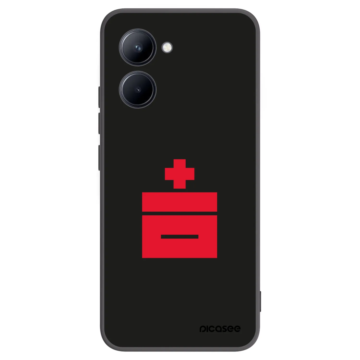 Picasee fekete szilikon tok az alábbi mobiltelefonokra Realme C33 (2023) - Le Plastenciaga