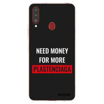Picasee átlátszó szilikon tok az alábbi mobiltelefonokra Samsung Galaxy A20s - More PLASTENCIAGA
