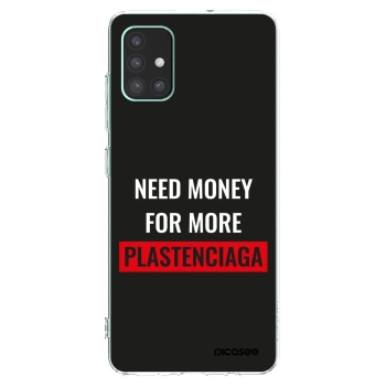 Picasee átlátszó szilikon tok az alábbi mobiltelefonokra Samsung Galaxy M51 M515F - More PLASTENCIAGA