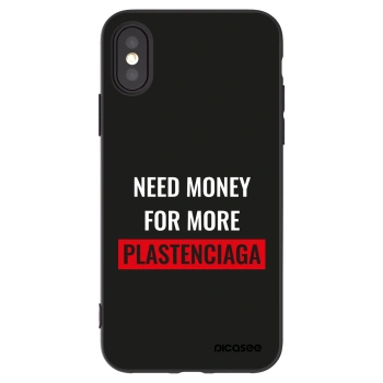 Picasee fekete szilikon tok az alábbi mobiltelefonokra Apple iPhone X/XS - More PLASTENCIAGA