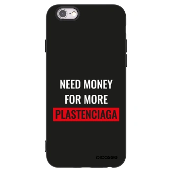Picasee fekete szilikon tok az alábbi mobiltelefonokra Apple iPhone 6/6S - More PLASTENCIAGA