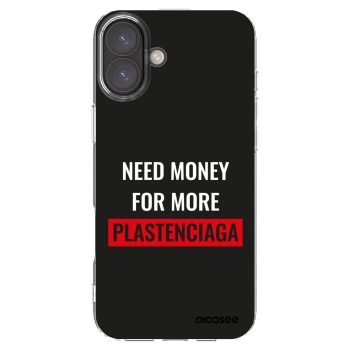 Picasee átlátszó szilikon tok az alábbi mobiltelefonokra Apple iPhone 16 Plus - More PLASTENCIAGA