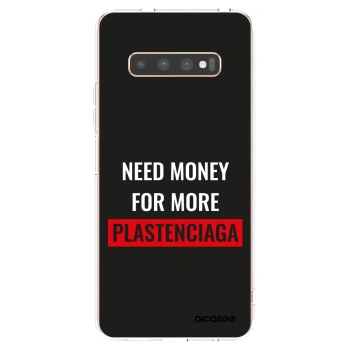 Picasee átlátszó szilikon tok az alábbi mobiltelefonokra Samsung Galaxy S10 Plus G975 - More PLASTENCIAGA