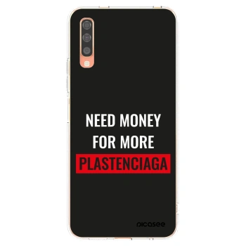 Picasee átlátszó szilikon tok az alábbi mobiltelefonokra Samsung Galaxy A70 A705F - More PLASTENCIAGA