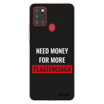 Picasee átlátszó szilikon tok az alábbi mobiltelefonokra Samsung Galaxy A21s - More PLASTENCIAGA