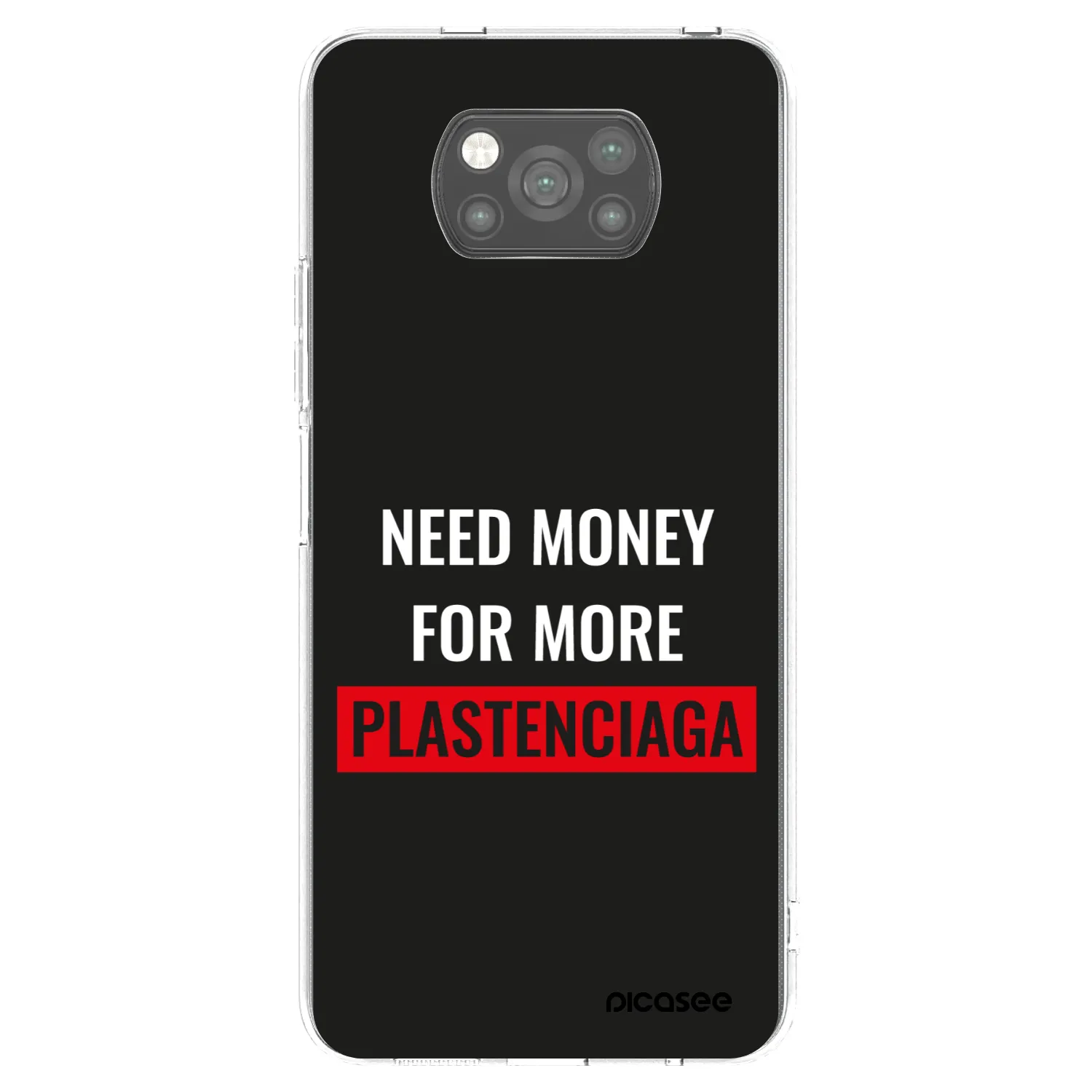 Picasee fekete szilikon tok az alábbi mobiltelefonokra Xiaomi Poco X3 - More PLASTENCIAGA