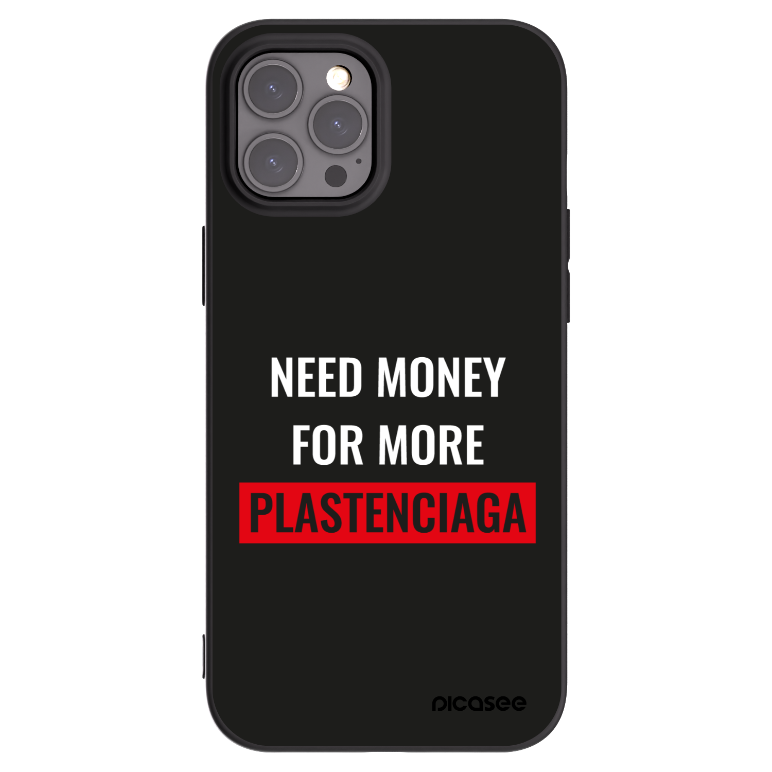 Picasee fekete szilikon tok az alábbi mobiltelefonokra Apple iPhone 12 Pro Max - More PLASTENCIAGA