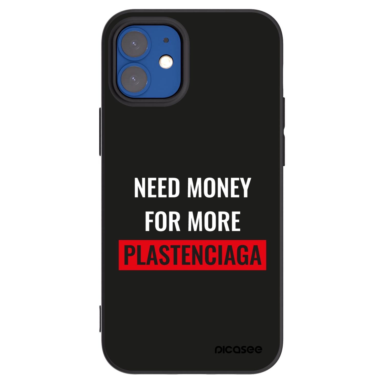 Picasee fekete szilikon tok az alábbi mobiltelefonokra Apple iPhone 12 mini - More PLASTENCIAGA
