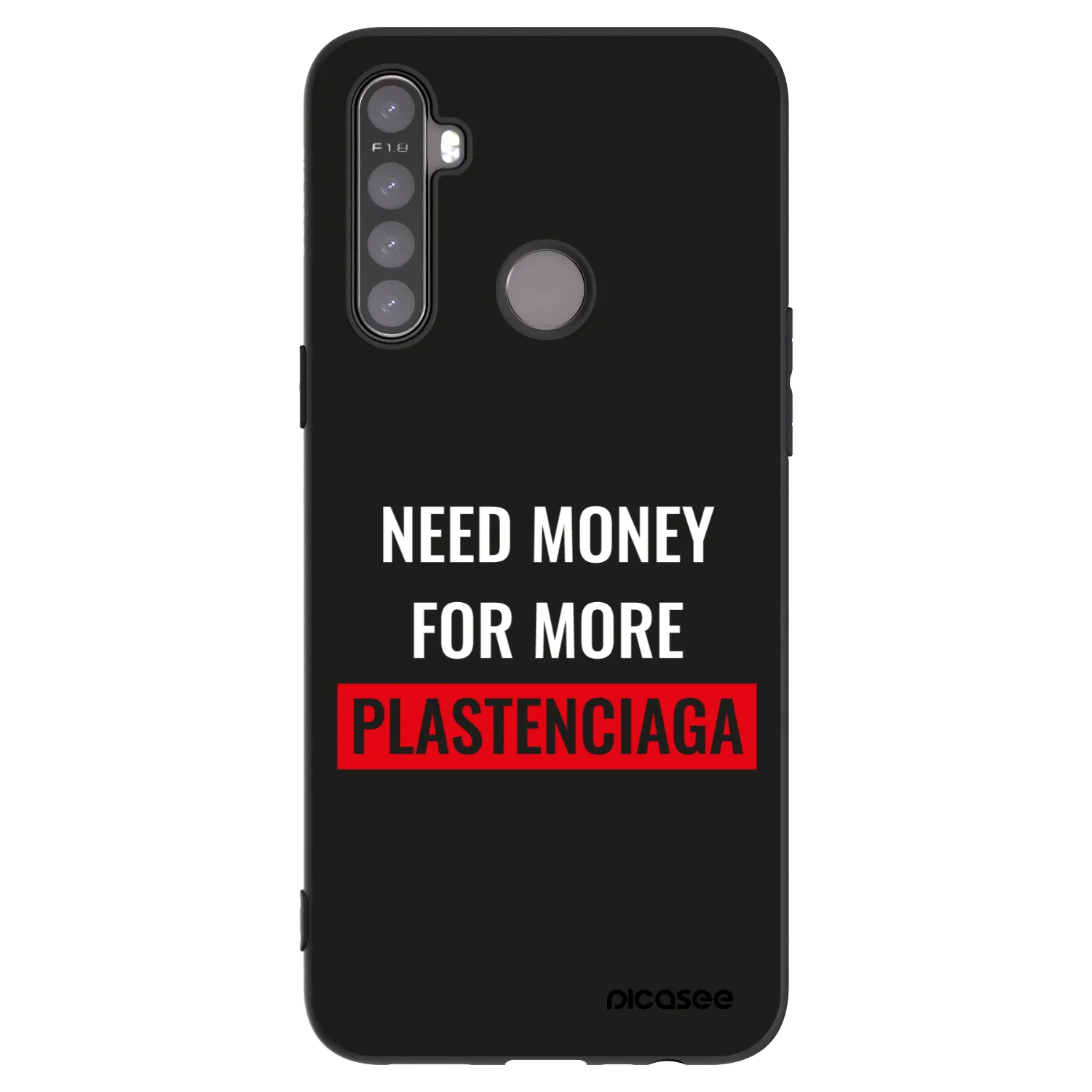 Picasee fekete szilikon tok az alábbi mobiltelefonokra Realme 5 - More PLASTENCIAGA