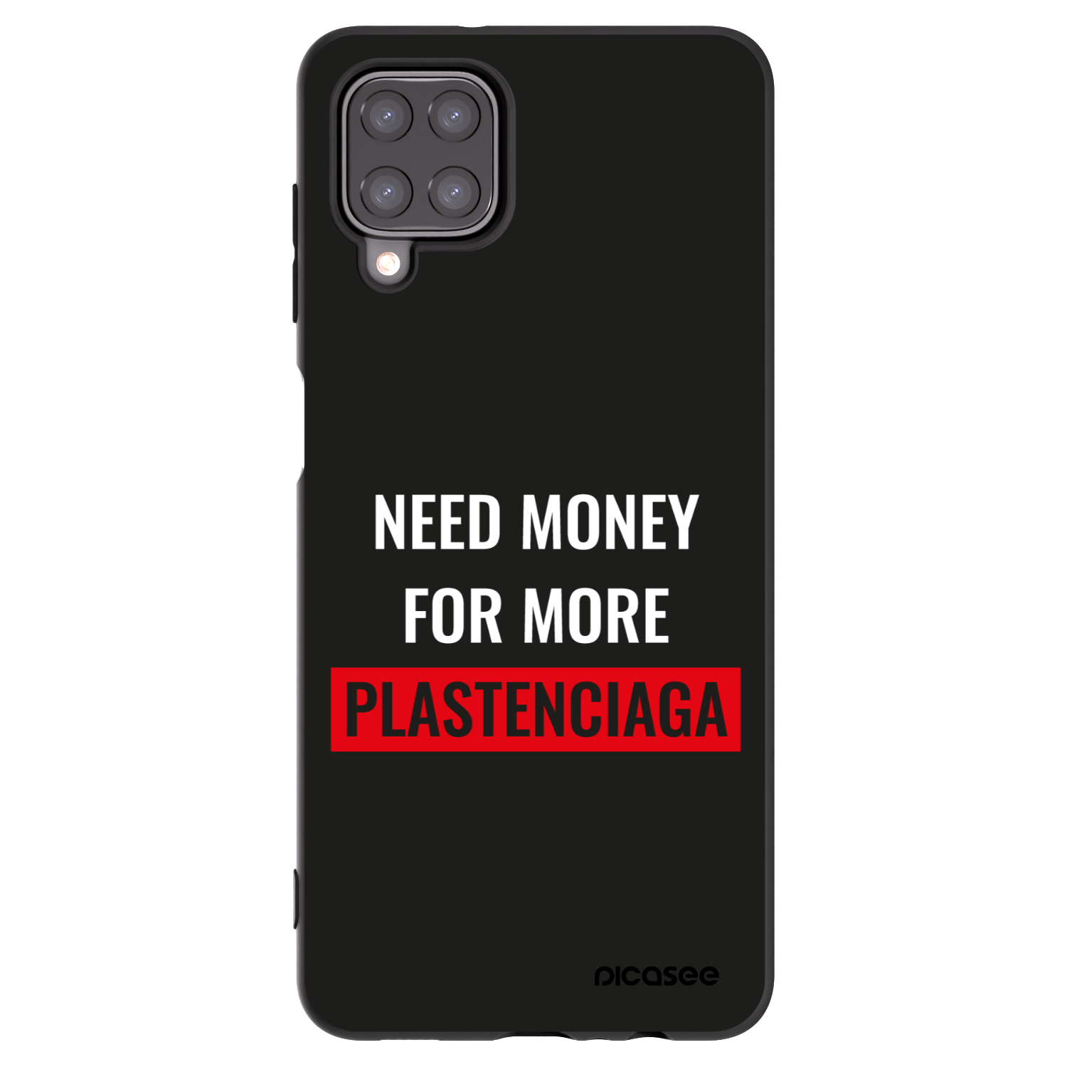 Picasee fekete szilikon tok az alábbi mobiltelefonokra Samsung Galaxy A12 A125F - More PLASTENCIAGA