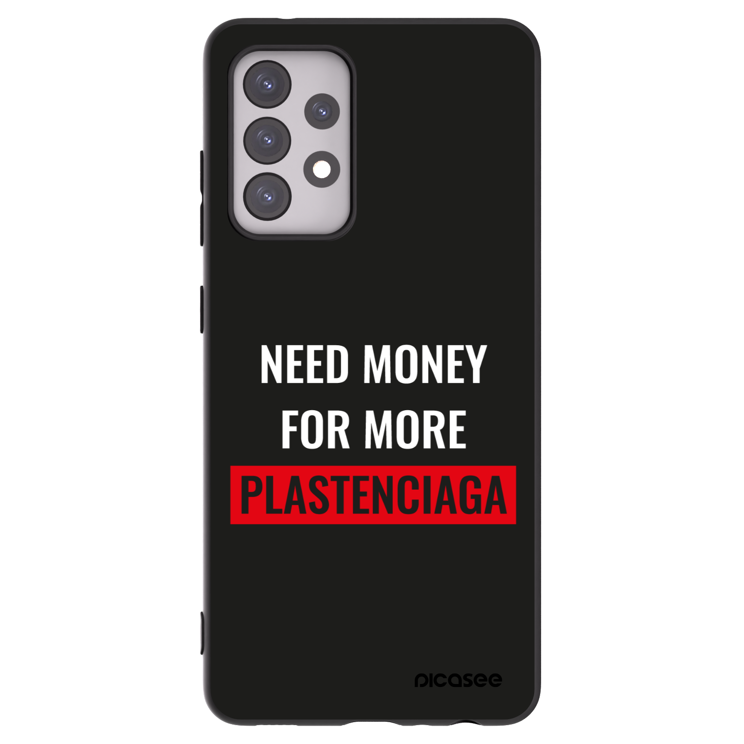 Picasee fekete szilikon tok az alábbi mobiltelefonokra Samsung Galaxy A52 5G A525F - More PLASTENCIAGA