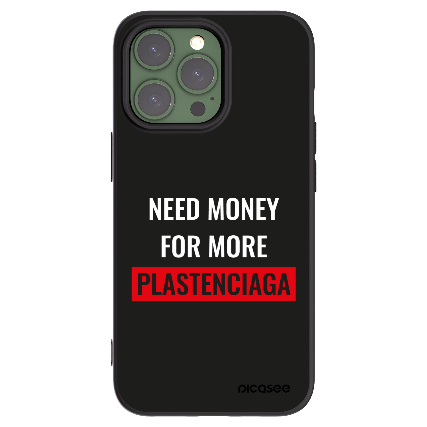 Picasee fekete szilikon tok az alábbi mobiltelefonokra Apple iPhone 13 Pro - More PLASTENCIAGA