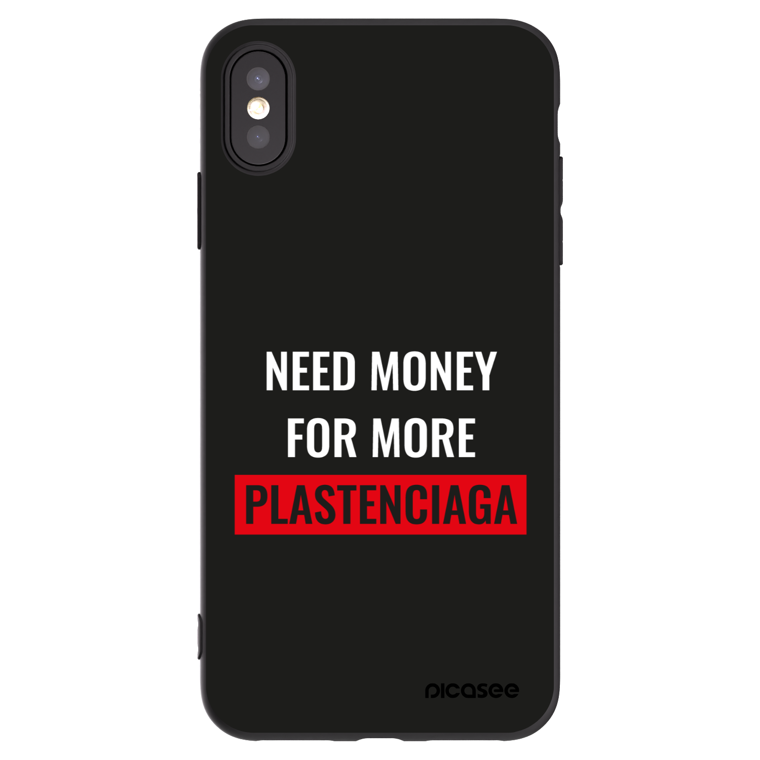 Picasee fekete szilikon tok az alábbi mobiltelefonokra Apple iPhone XS Max - More PLASTENCIAGA