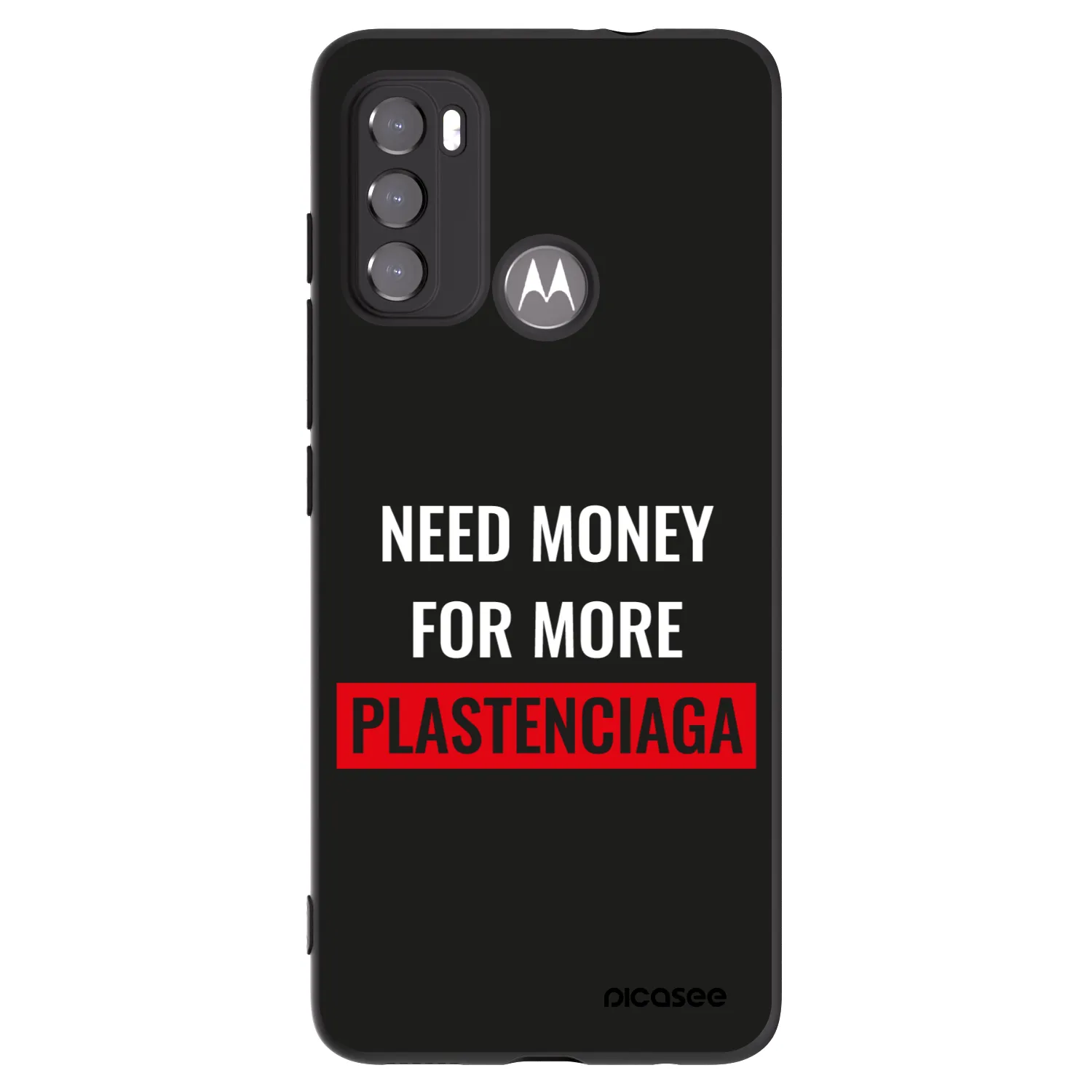 Picasee fekete szilikon tok az alábbi mobiltelefonokra Motorola Moto G60 - More PLASTENCIAGA