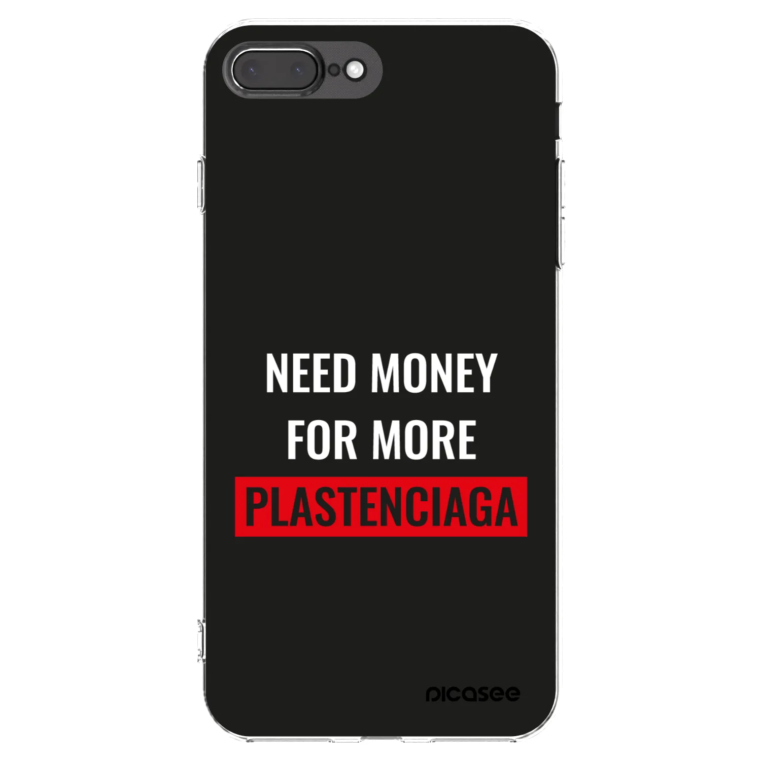 Picasee átlátszó szilikon tok az alábbi mobiltelefonokra Apple iPhone 7 Plus - More PLASTENCIAGA