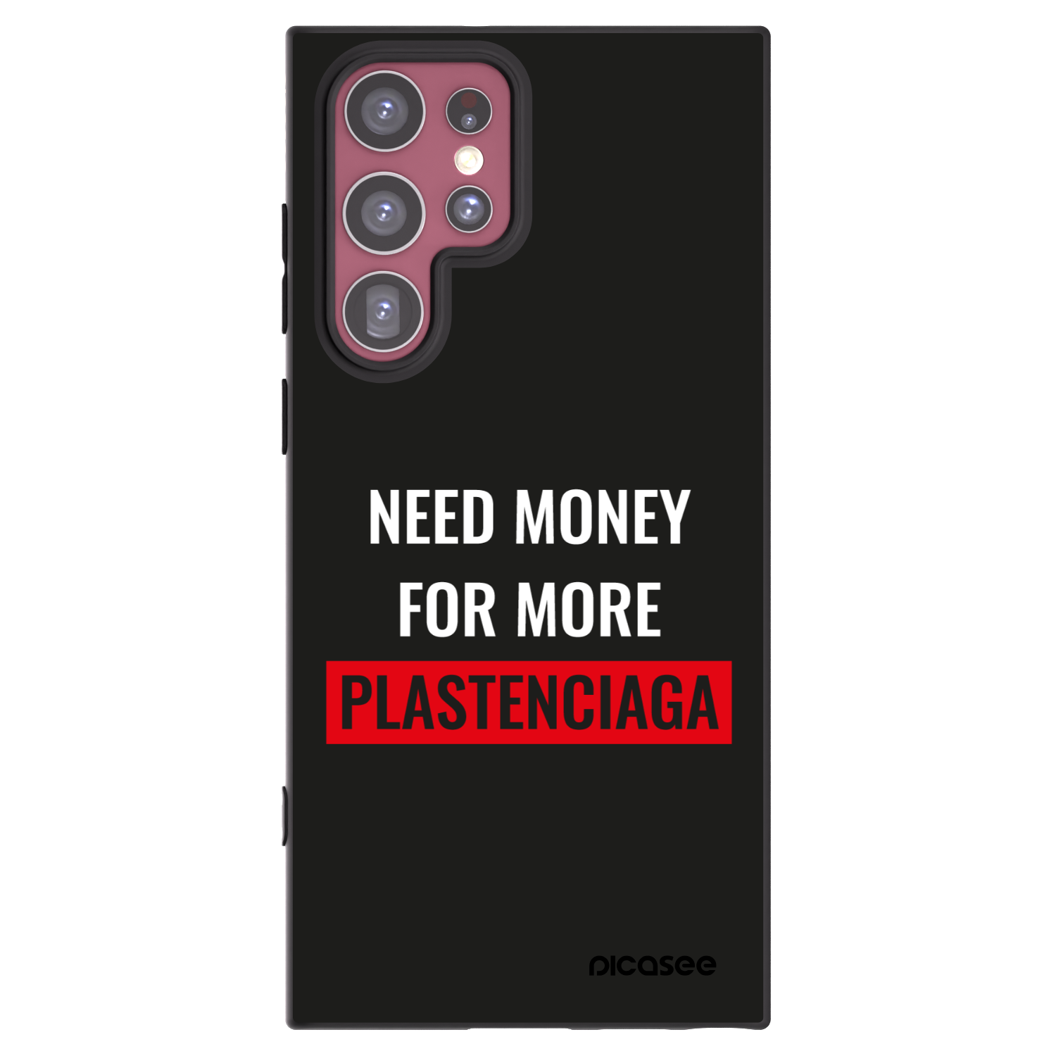Picasee fekete szilikon tok az alábbi mobiltelefonokra Samsung Galaxy S22 Ultra 5G - More PLASTENCIAGA
