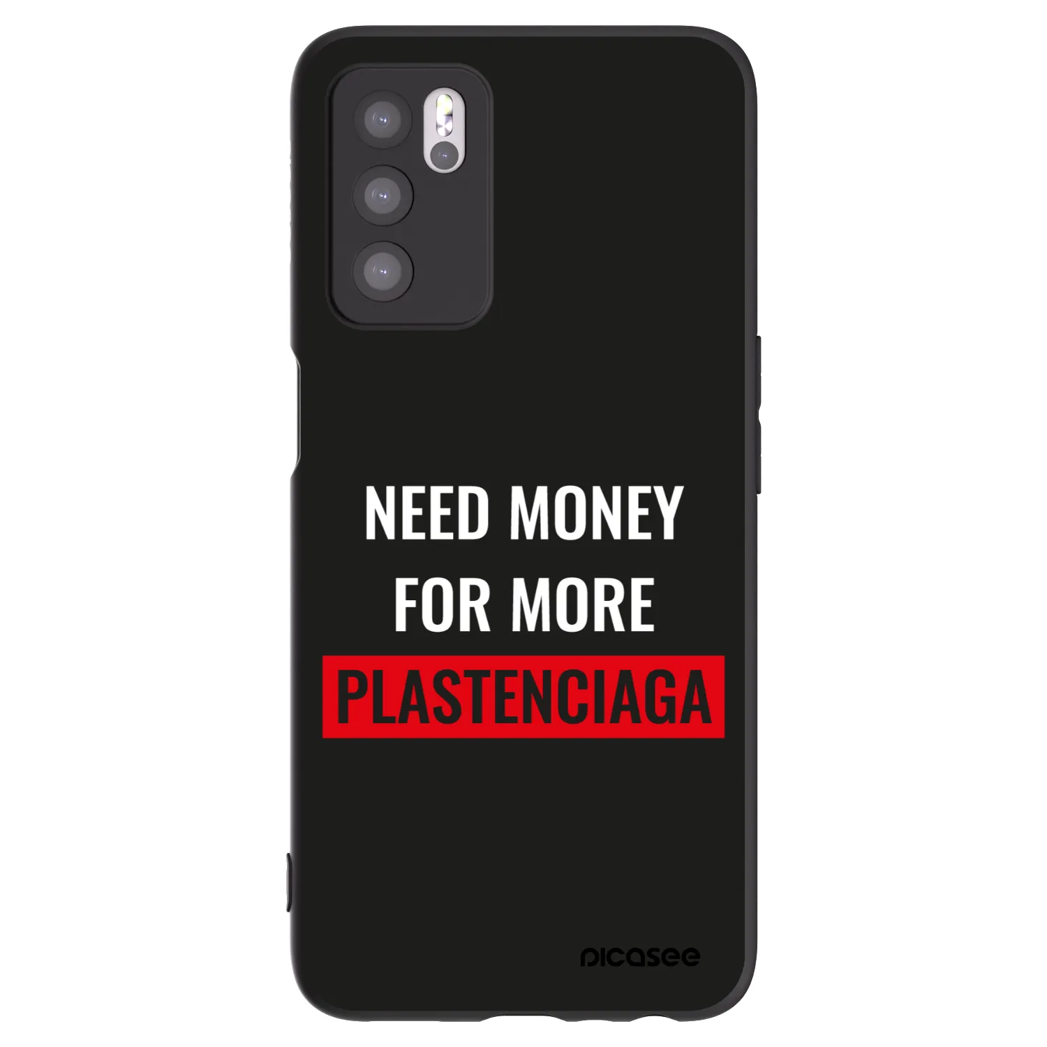 Picasee fekete szilikon tok az alábbi mobiltelefonokra OPPO A16 - More PLASTENCIAGA