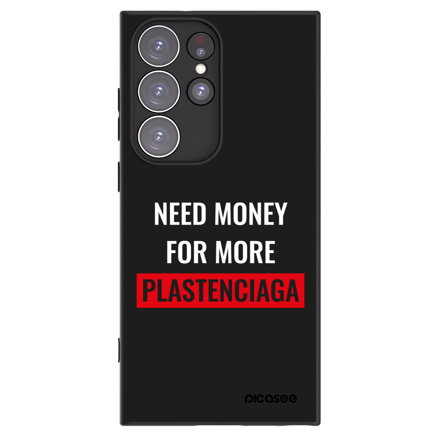 Picasee fekete szilikon tok az alábbi mobiltelefonokra Samsung Galaxy S23 Ultra 5G - More PLASTENCIAGA