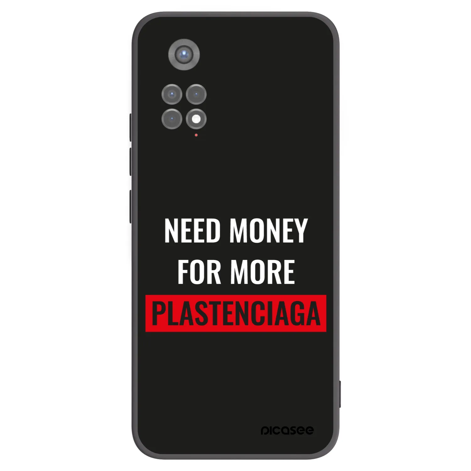 Picasee fekete szilikon tok az alábbi mobiltelefonokra Xiaomi Redmi Note 11S 5G - More PLASTENCIAGA