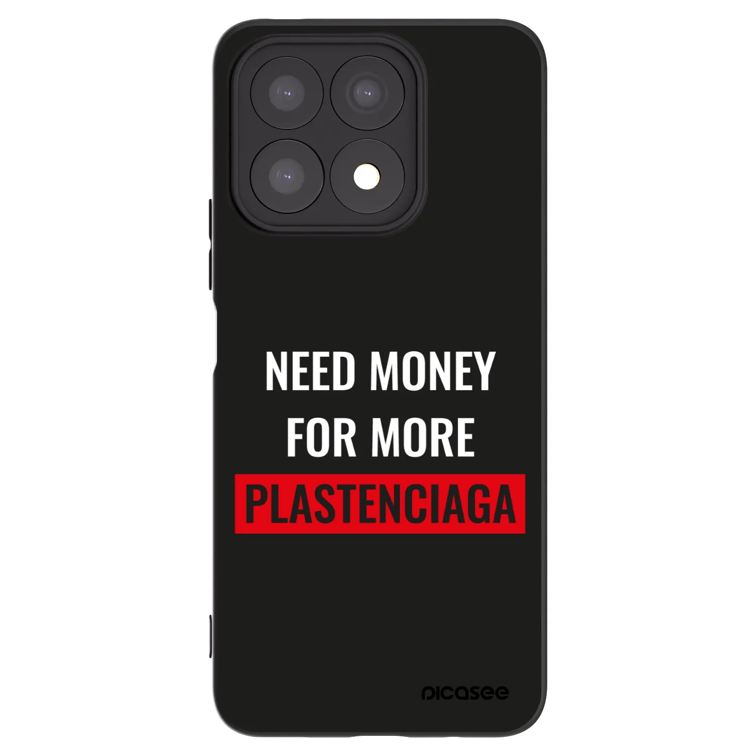 Picasee fekete szilikon tok az alábbi mobiltelefonokra Honor X8a - More PLASTENCIAGA