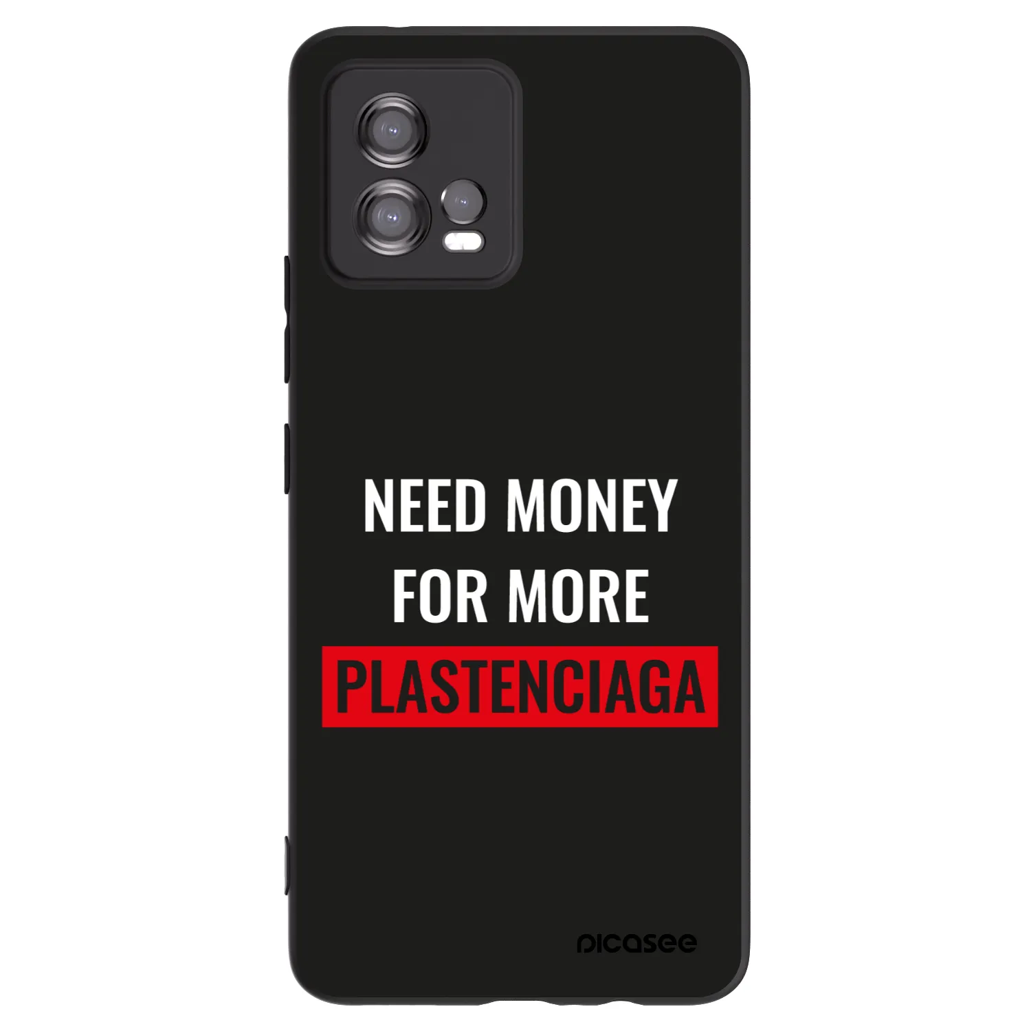 Picasee fekete szilikon tok az alábbi mobiltelefonokra Motorola Moto G72 - More PLASTENCIAGA