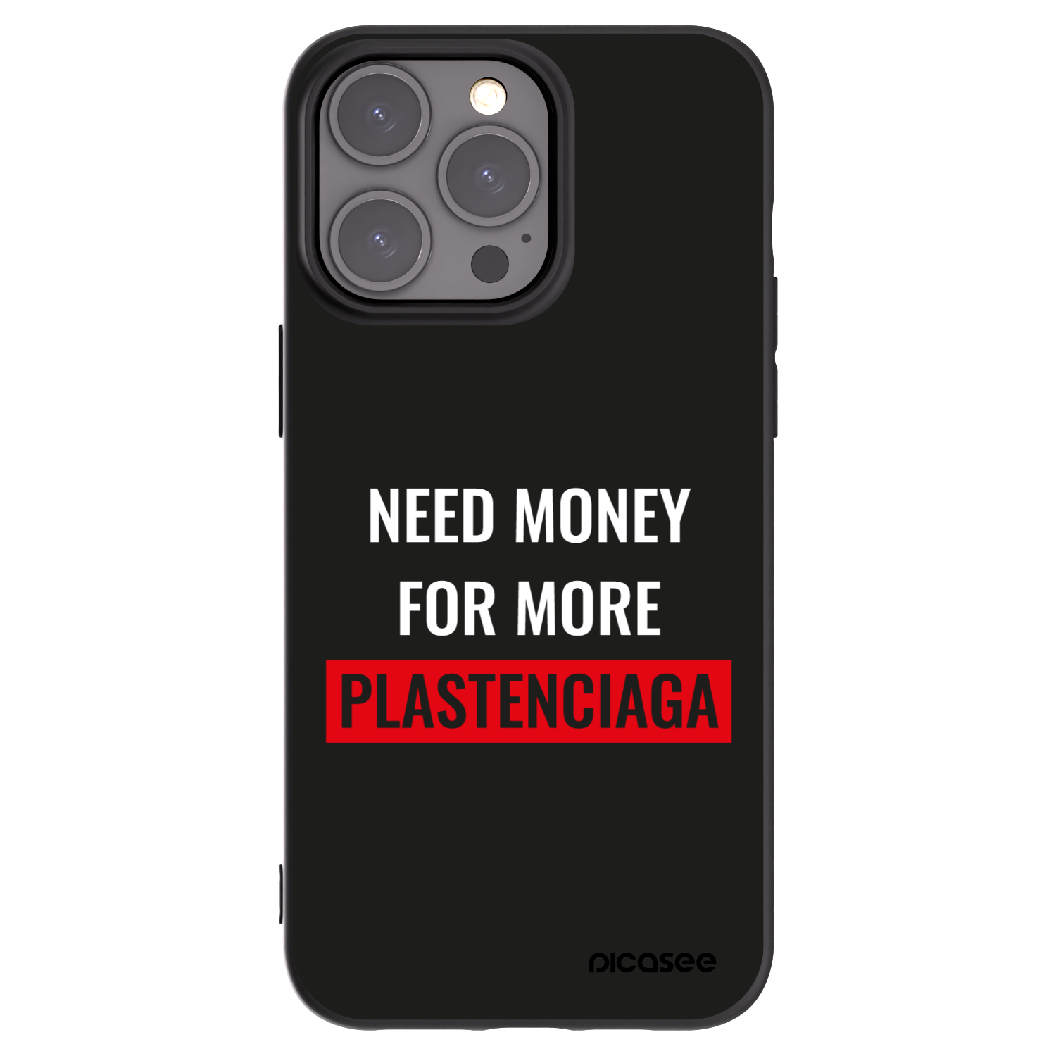 Picasee fekete szilikon tok az alábbi mobiltelefonokra Apple iPhone 15 Pro Max - More PLASTENCIAGA